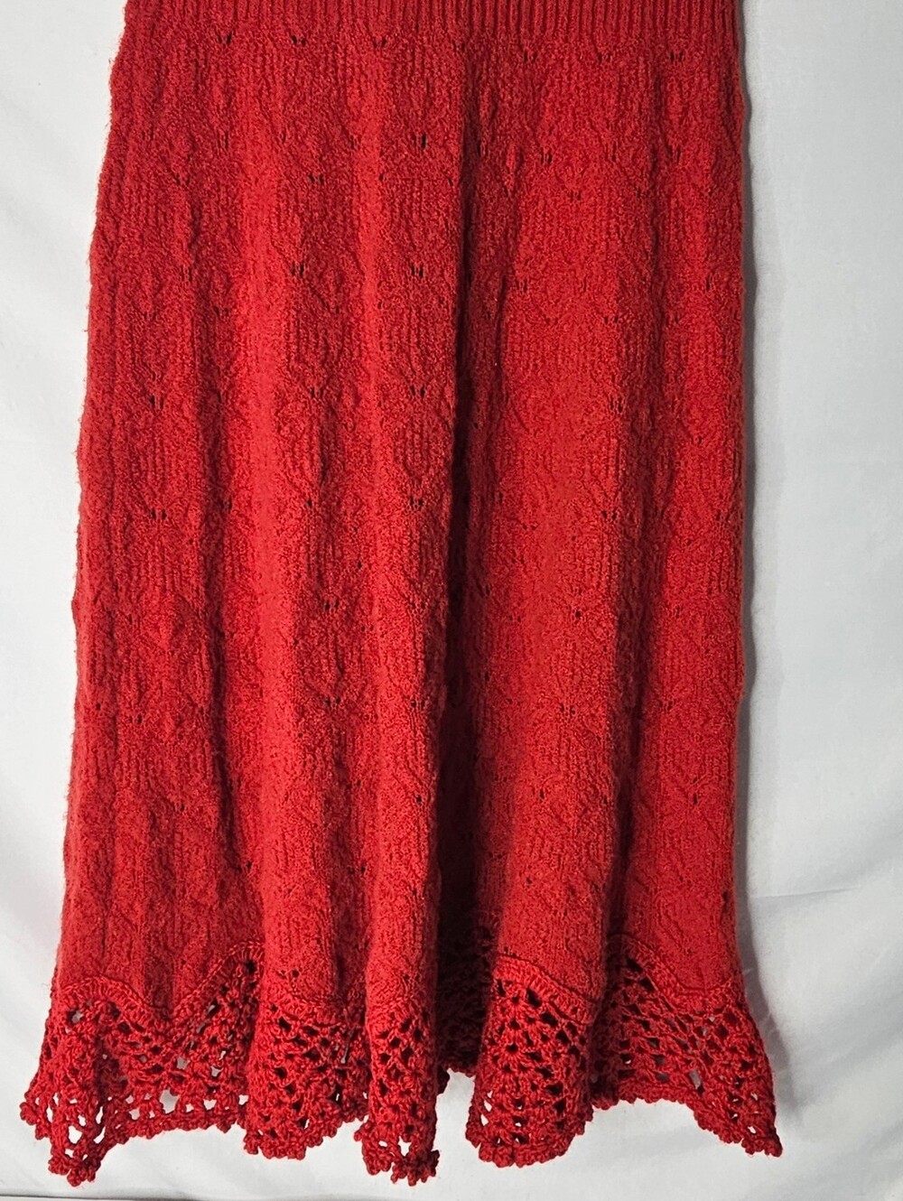 Anthropologie ~ Feather Bone Oda Red Sweater Dress - Picture 4 of 13